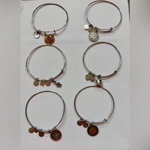 Alex and Ani Silver Charm Bracelet Collection price is for all 6 bracelets.